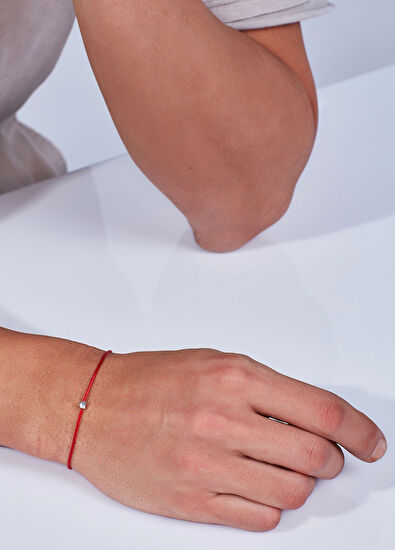 Gümüş Kırmızı Şans Bileklik - Görsel 4