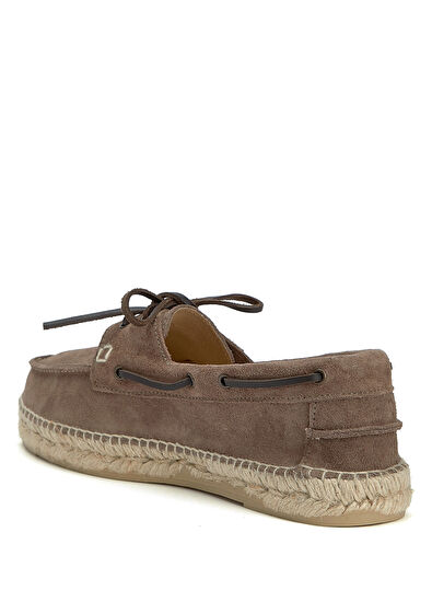 Manebi Dark Beige Men's Nubuck Espadrilles - 3