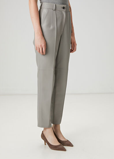 Beymen Club Gri Deri Pantolon - 3