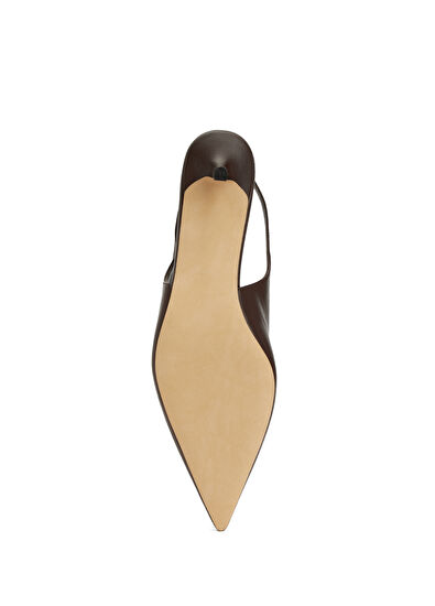 Beymen Club Kahverengi Deri Topuklu Ayakkabı - 5