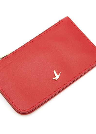 Beymen Club Kırmızı Kadın Deri Cüzdan - 5