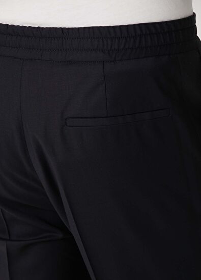 Maurizio Baldassari Siyah Beli Kordonlu Yün Pantolon - 5