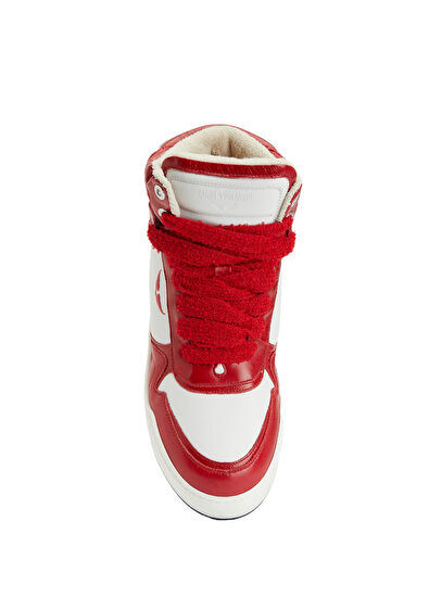 Zadig&Voltaire High Wings Kırmızı Beyaz Erkek Deri Sneaker - 4