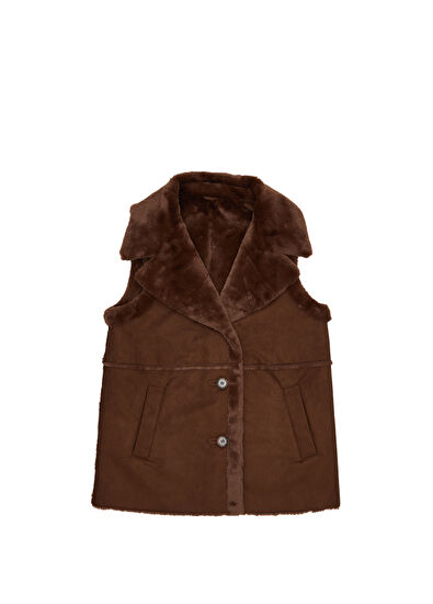 Beymen Club Kahverengi İçi Suni Kürklü Yelek - 7