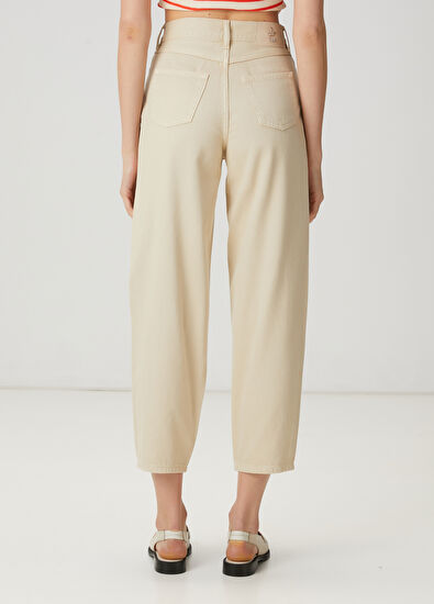 Beymen Club Tapered Fit Cream Jeans - 5