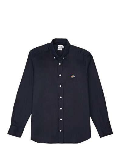 Beymen Club Slim Fit Lacivert Lycralı Oxford Gömlek - 5