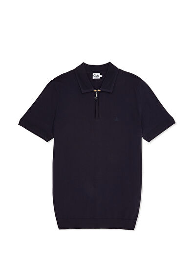 Beymen Club Navy Blue Short Sleeve Polo Sweater - 7