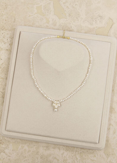 Alegoria Jewellery Bavella 925 Ayar Gümüş İnci Kadın Choker Kolye - 3