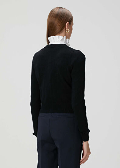 Sandro Emile Siyah Yün Hırka - 4