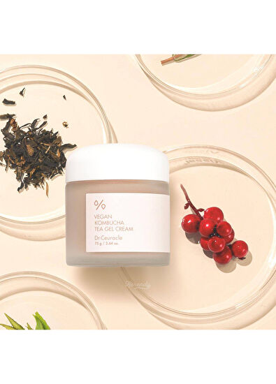 Dr. Ceuracle Vegan Kombucha Tea Gel Cream Parlatıcı ve Besleyici Kombuça Jel Krem 75 ml - 5