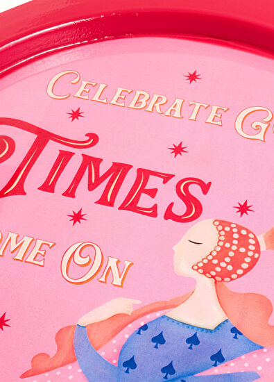 Zsa Zsa Zsu Nanpur Red Iron Decorative Tray - 5