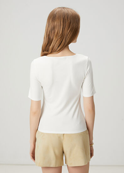 Beymen Club Kırık Beyaz Bluz - 5