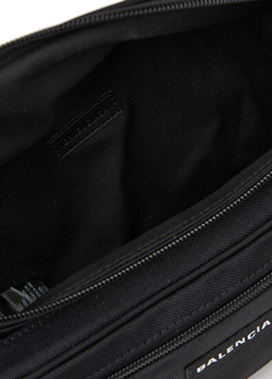 Balenciaga Explorer Siyah Logolu Erkek Bel Çantası - 5