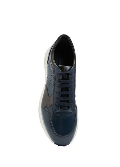 Beymen Club Navy Blue Mens Leather Sneakers - 4