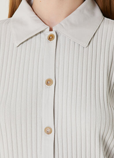 Vince Kırık Beyaz Ribli Hırka - 4