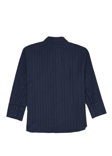 Beymen Club Navy Striped Shirt - 7