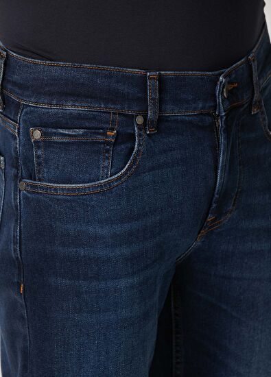 7 For All Mankind Slimmy Tapered Koyu Mavi Jean Pantolon - 4