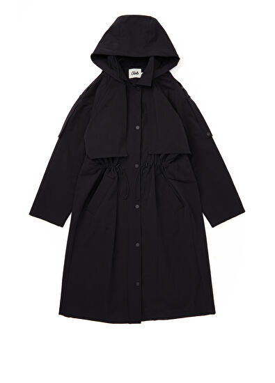 Beymen Club Siyah File Astarlı Uzun Rüzgarlık - 7