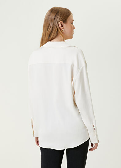 Beymen Club Beyaz Yüksek Manşetli Gömlek - 5