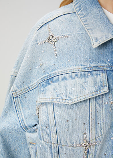 Beymen Club Blue Embroidered Denim Jacket - 7