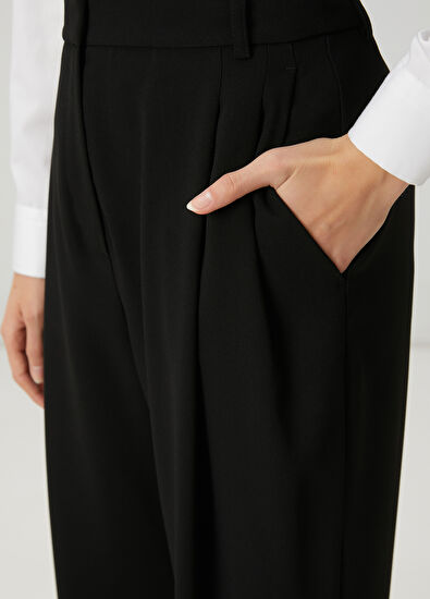Beymen Club Siyah Krep Palazzo Pantolon - 6