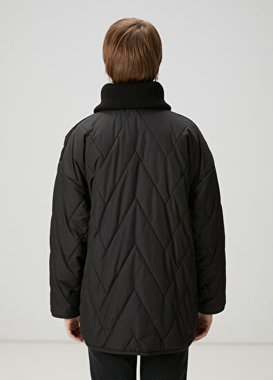 Beymen Club Siyah Kapitoneli Mont - 4