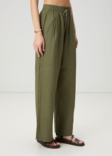 Beymen Club Khaki Linen Pants - 3