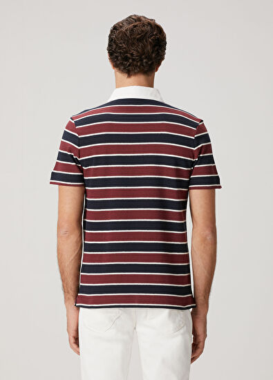 Beymen Club Slim Fit Bordo Lacivert Polo Yaka T-shirt - 5