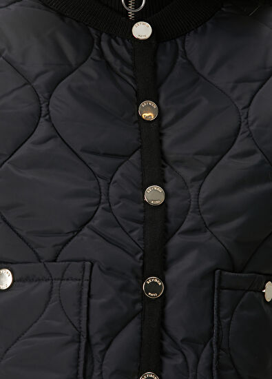 Beymen Club Black Quilted Bomber Knit Vest - 6