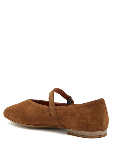 Beymen Club Light Brown Leather Ballet Flats - 3