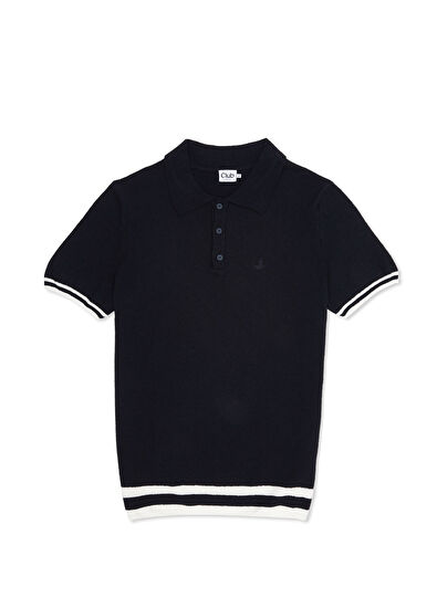 Beymen Club Lacivert Polo Yaka Kısa Kollu Triko - 7