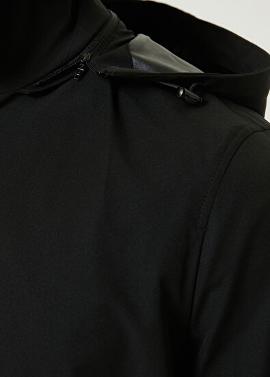 Beymen Club Black Hooded Technical Overcoat - 7