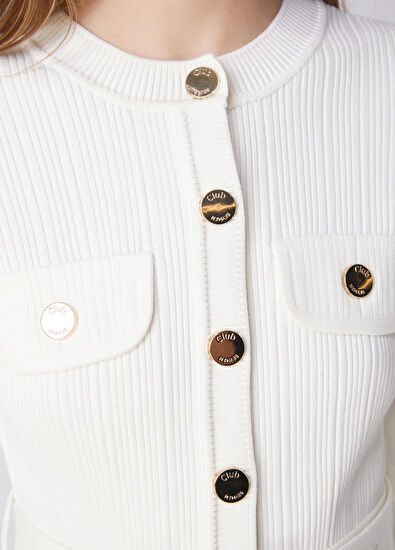 Beymen Club Off-White Knit Jacket - 6