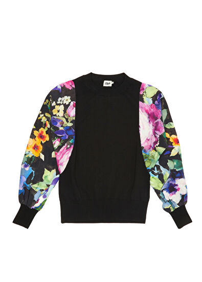 Beymen Club Siyah Gül Desenli Kazak - 7