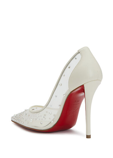 Christian Louboutin Miss Z White Evening Shoes - 3