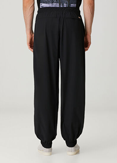 Siyah Beli Kordonlu Jogger Eşofman Altı - Görsel 4