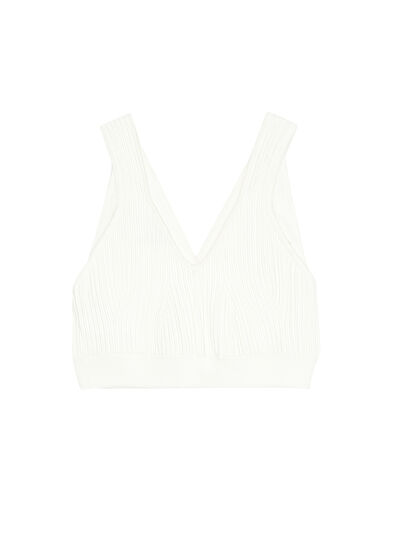 Beymen Club Kırık Beyaz Crop Triko Atlet - 7