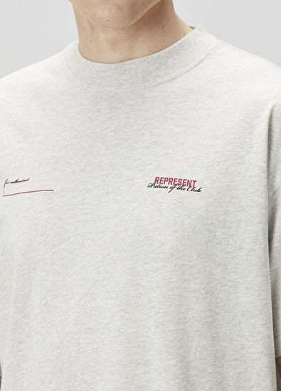 Represent Grey Logo Printed T-Shirt - 5