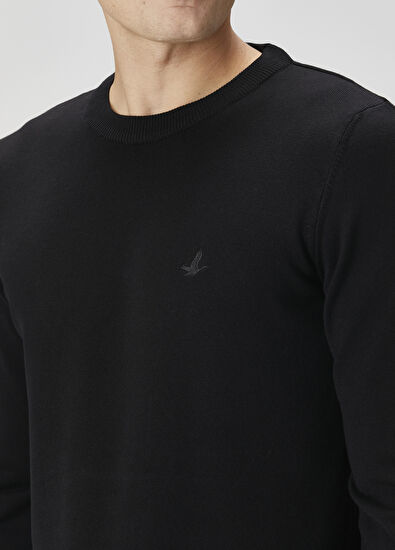 Beymen Club Black Logo Embroidered Sweater - 5