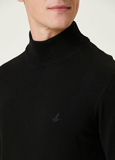 Beymen Club Siyah Yarım Balıkçı Yaka Basic Kazak - 6