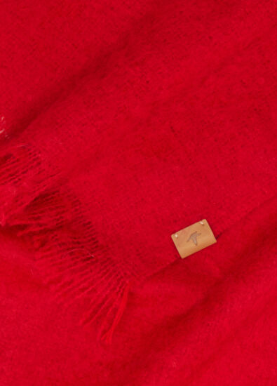 Beymen Club Red Mohair Blend Women's Scarf - 5