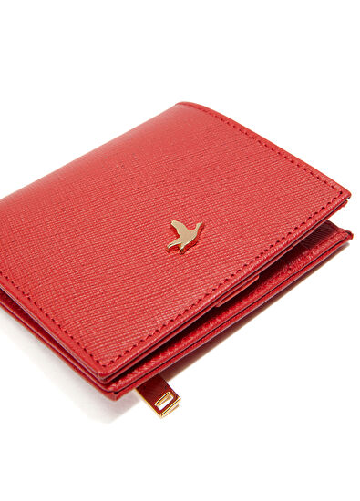 Beymen Club Kırmızı Kadın Deri Cüzdan - 5