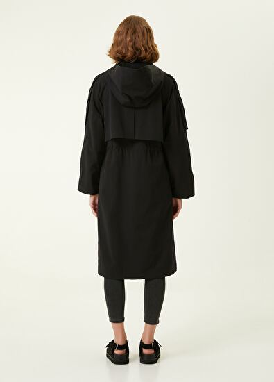 Beymen Club Siyah File Astarlı Uzun Rüzgarlık - 5