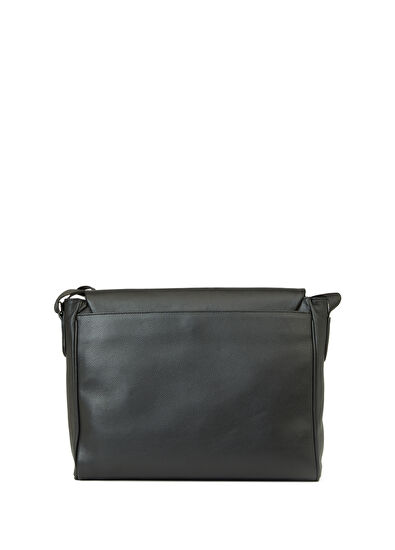 Beymen Club Black Logo Detail Men's Leather Cross Bag - 4
