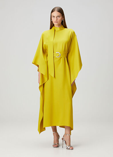 Taller Marmo La Luna Sarı Maksi Abiye Elbise - 3