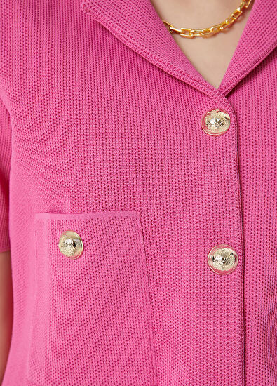 Beymen Club Fuşya Crop Triko Ceket - 5