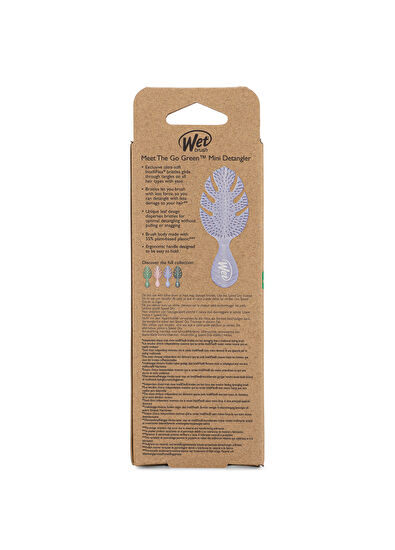 Wet Brush Go Green Mini Detangler Lila Dolaşık Açıcı Saç Fırçası  - 7