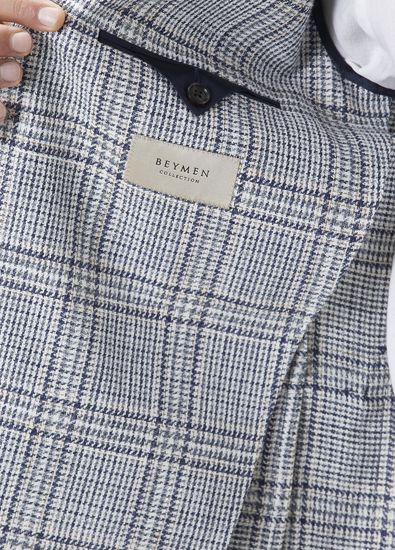 Beymen Collection Indigo Plaid Patterned Jacket - 9