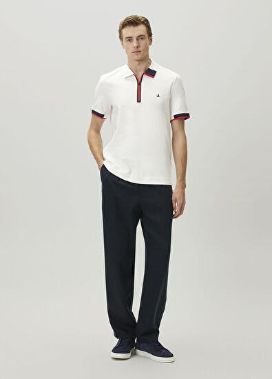 Beymen Club Beyaz Comfort Fit Polo Pike T-shirt - 3