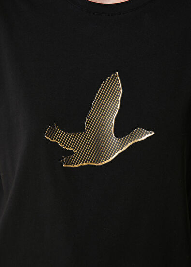 Beymen Club Siyah Gold Logolu T-shirt - 5